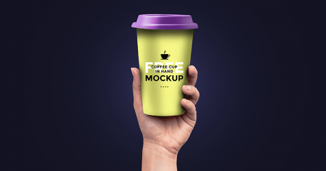 Coffee Cup In Hand Mockup