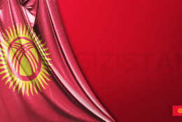 Vektörel Kırgızistan Bayrağı