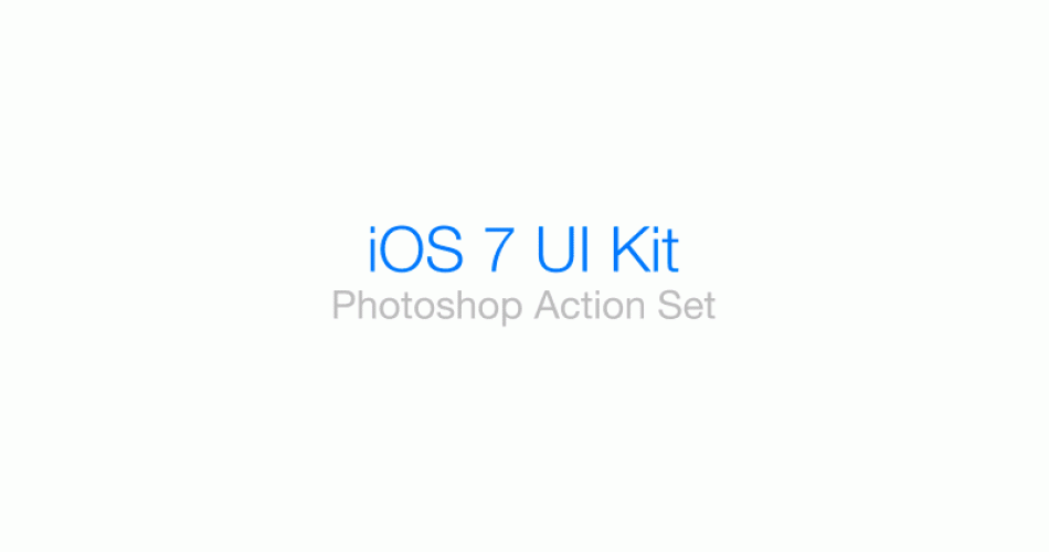 iOS 7 UI Kit Photoshop Action Set
