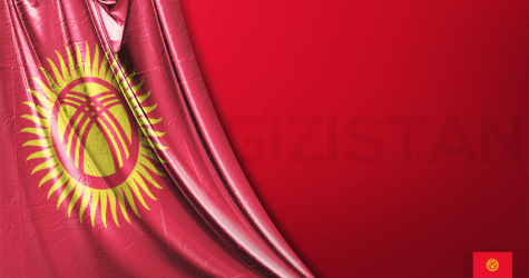Vektörel Kırgızistan Bayrağı