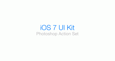 iOS 7 UI Kit Photoshop Action Set