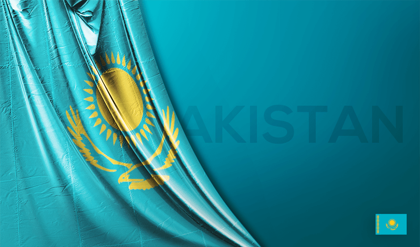 Kazakistan Vektörel Bayrağı