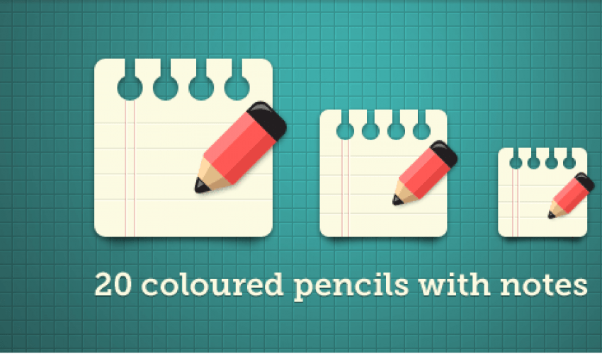 20 Çeşit Renkli Kalem ve Not