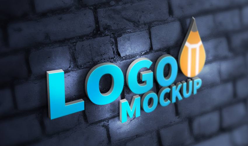 3D logo Mockup