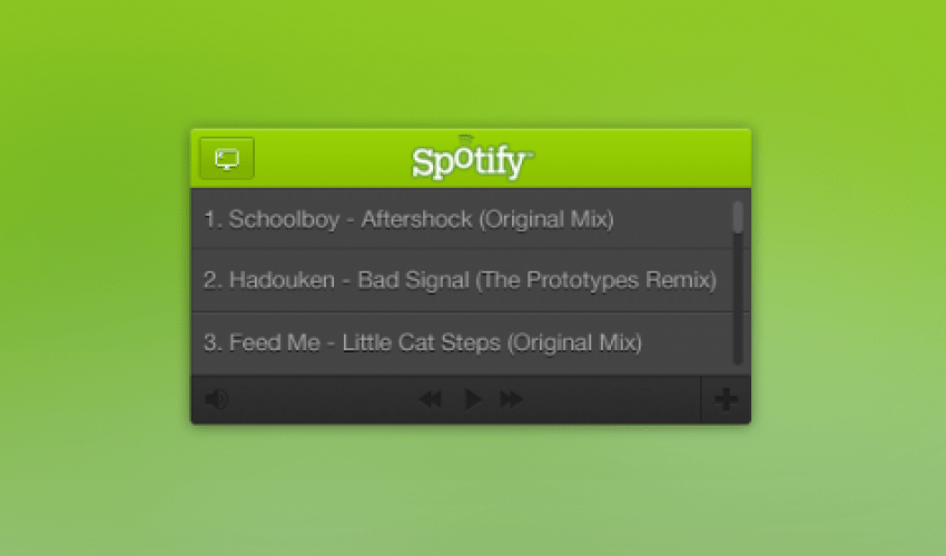 Spotify Mini Player Dosya UI kiti